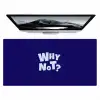 Blauw - Why not - Minimalistisch Muismat XXL klein -zzz3d
