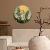 Bloemen - Bladeren - Zon - Groen Wandcirkel plexiglas klein -sfeer1