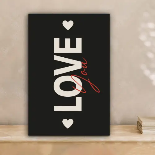 Love - Rood - Valentijn canvas 2cm klein -sfeer1