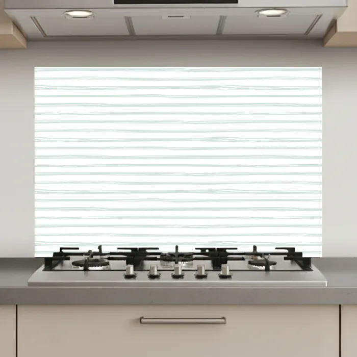 Zee - Sfeer - Strepen - Groen keuken achterwand spatscherm klein 900 -3d_website