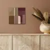 Vlakken - Abstract - Bordeaux - Lijnen aluminium wit klein -sfeer4