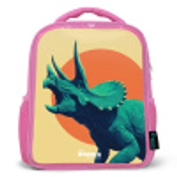 Dino - Triceratops  - Dier Kinderrugzak - Roze middel -3d
