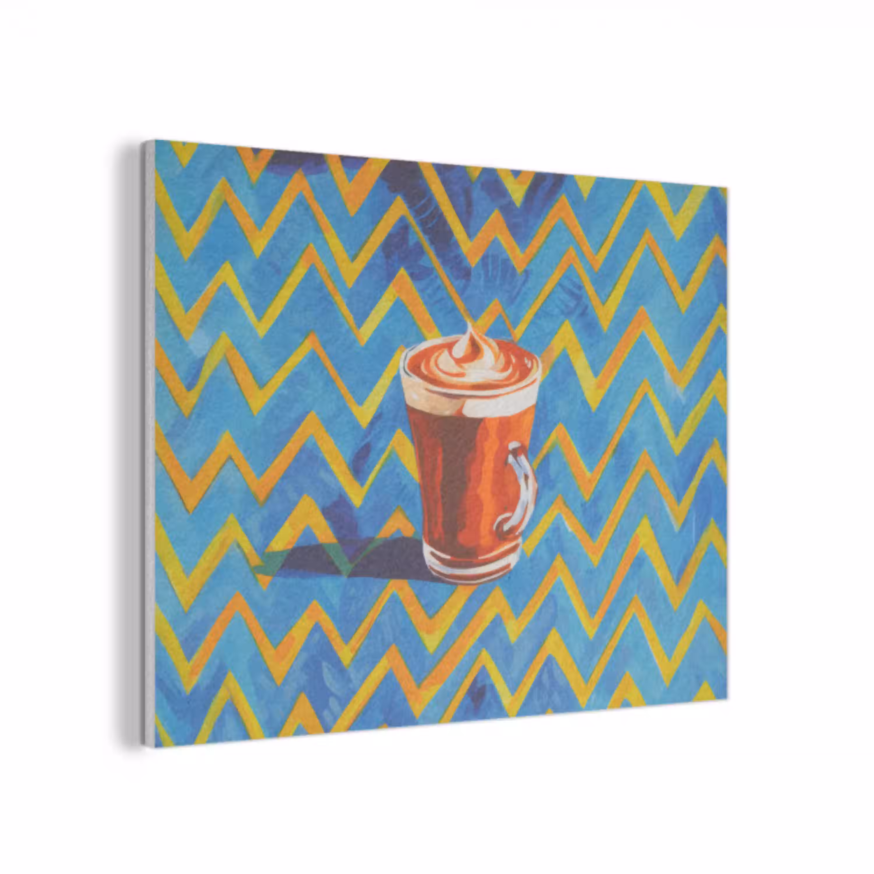 Mok - Koffie - Zigzag - Slagroom PET vilt klein -3d