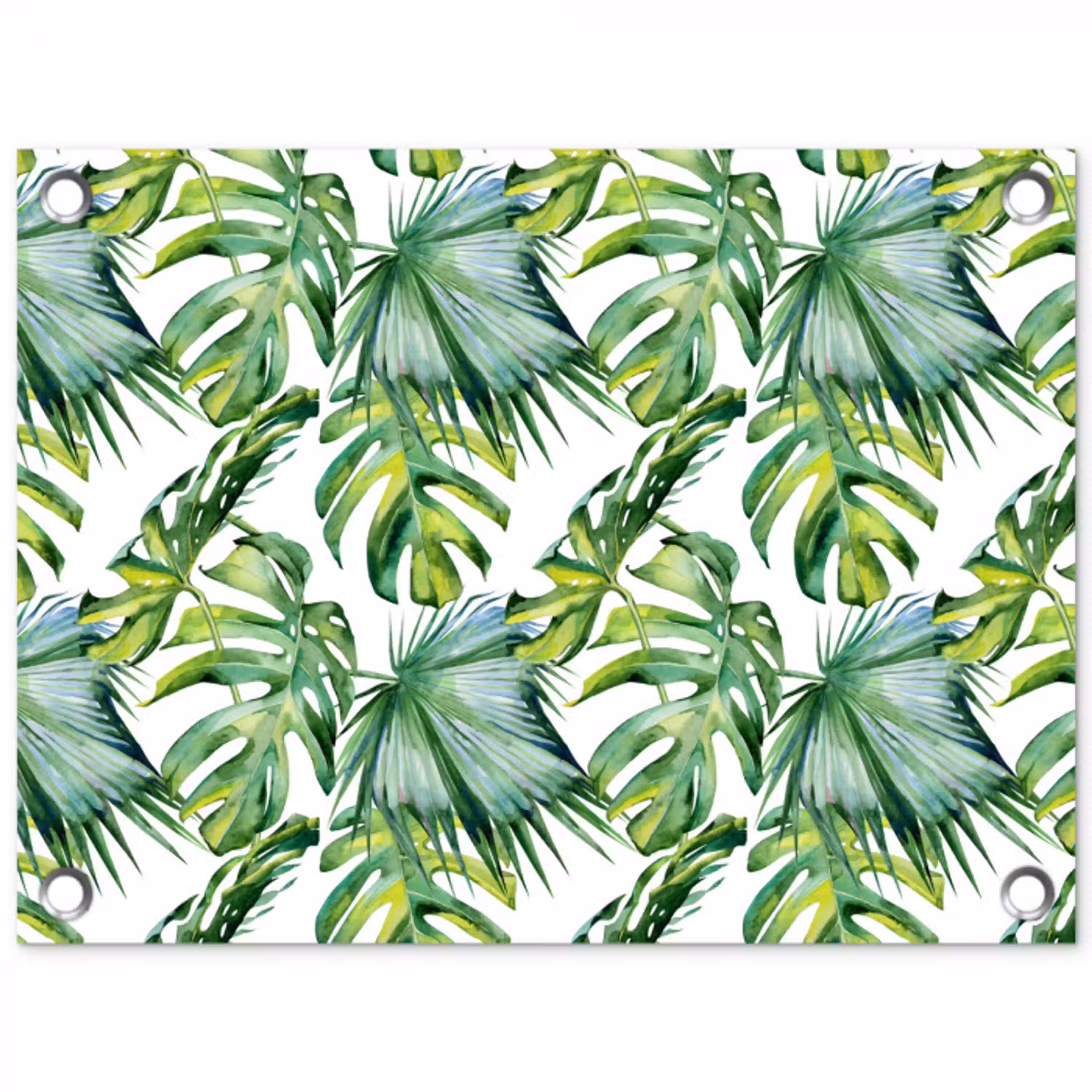 Bohemian - Bladeren - Bloemen - Tropisch tuinposter los doek klein -3d