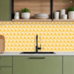 Art Deco - Design - Schelp - Geel keuken achterwand 2 middel 871 -sfeer3