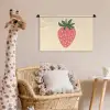 Aardbei - Minimalistisch - Rood - Fruit Wandkleed katoen klein -wsfeer5_kind