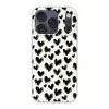 Hartjes - Patroon - Zwart Telefoonhoesje iPhone 17 Pro klein 878 -3d