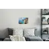 Kustdorp - Schilderij - Rotsen - Boten Muursticker klein -slaapkamer