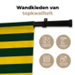 Klassiek - Strepen - Groen Wandkleed katoen klein 269 -sfeer2