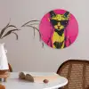 Kat - Art - Zonnebril - Roze Akoestische PET Vilt - Rond klein -sfeer3