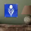 Tulp - Minimalistisch - Bladeren - Wit plexiglas 5mm klein -sfeer3