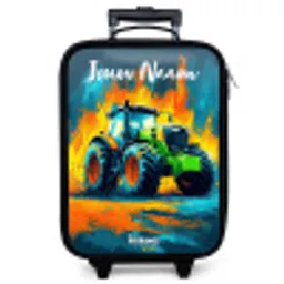 Abstract - Tractor - Groen Kinderkoffer - Zwart klein -zzz_website3d