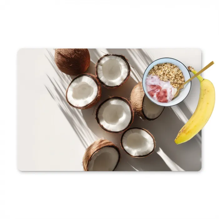 Kokosnoten - Bruin - Shaduw Placemat vinyl groot -zzzproduct_Kitchenyeah-website