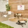 Kerstman - Kerst - Quote - Beige Tuinposter op houten frame 2 cm dik klein -sfeer2