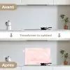 Marmer - Roze - Wit - Luxe - Marmerlook keuken achterwand spatscherm klein -voor_na_FR