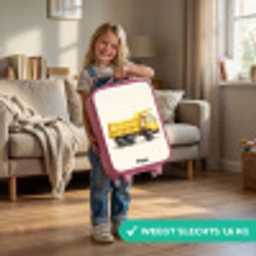 Kiepwagen - Getekend - Geel Kinderkoffer - Roze klein -sfeer2_NL