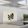 Ovaal - Olijfgroen - Simpel keuken achterwand spatscherm klein -3d_schuin