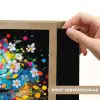 Boom - Kleurrijk - Bloemen - Zwart Light Box met batterij (Wandlamp) middel -USP_websiteprintNL