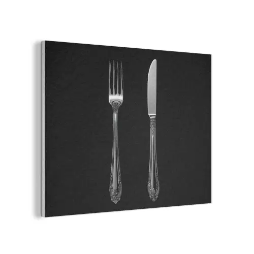 Vork - Mes - Zilver PET vilt klein -3d