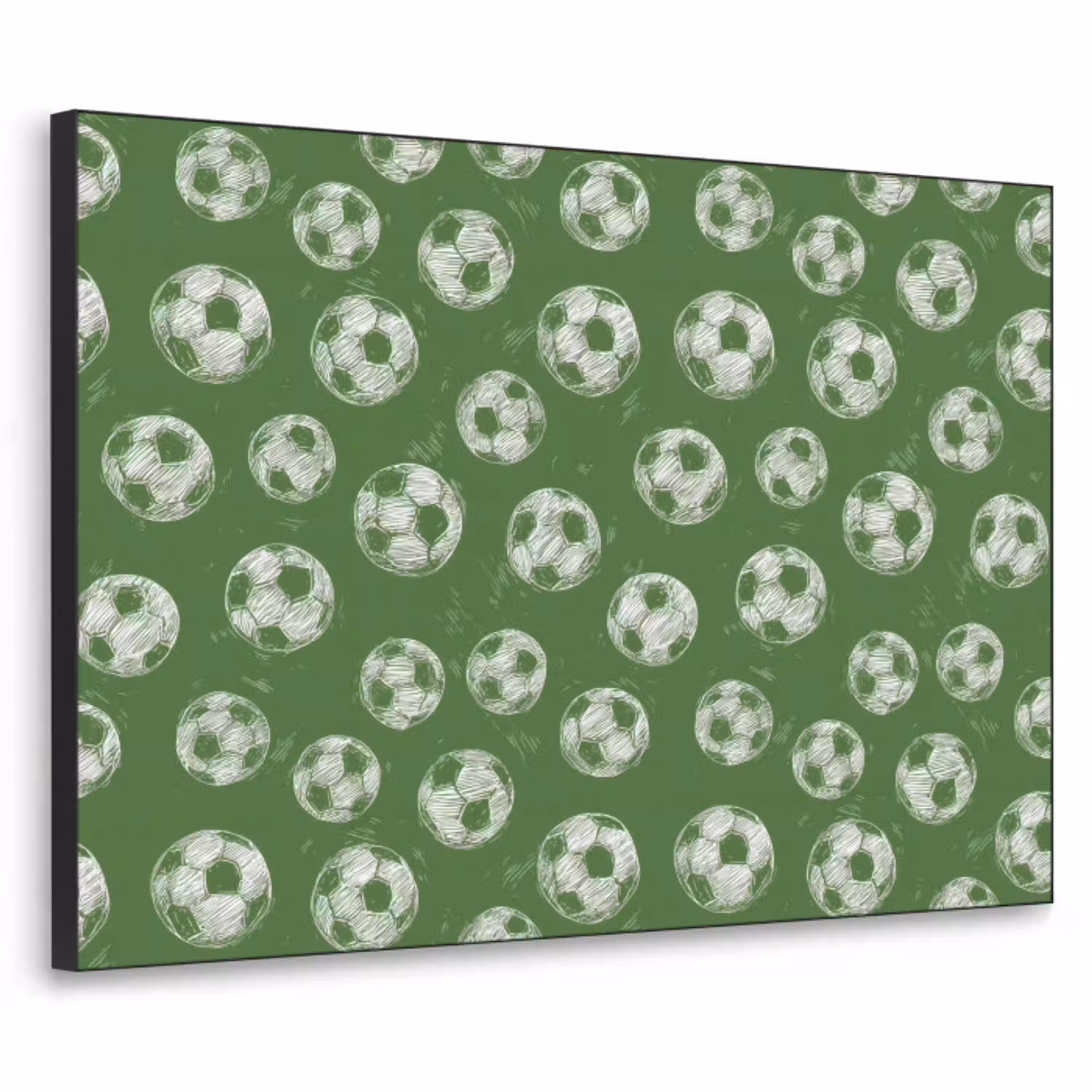 Voetbal - Sport - Groen Textielframe zwart klein 947 -3d