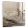 Berglandschap - Mist  - Penseelstreken plexiglas 5mm klein -zzzproduct_nieuw