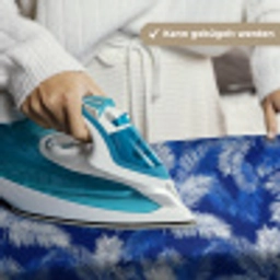 Palmblad - Patroon - Blauw Wandkleed katoen klein 269 -tsfeer9_DE