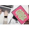Grateful - Groen - Grafisch - Vloeiend laptophoes neopreen klein -bureau