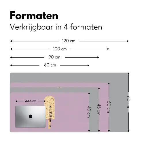 Beige - Ijsje - Spikkels Muismat XXL klein -sfeer5