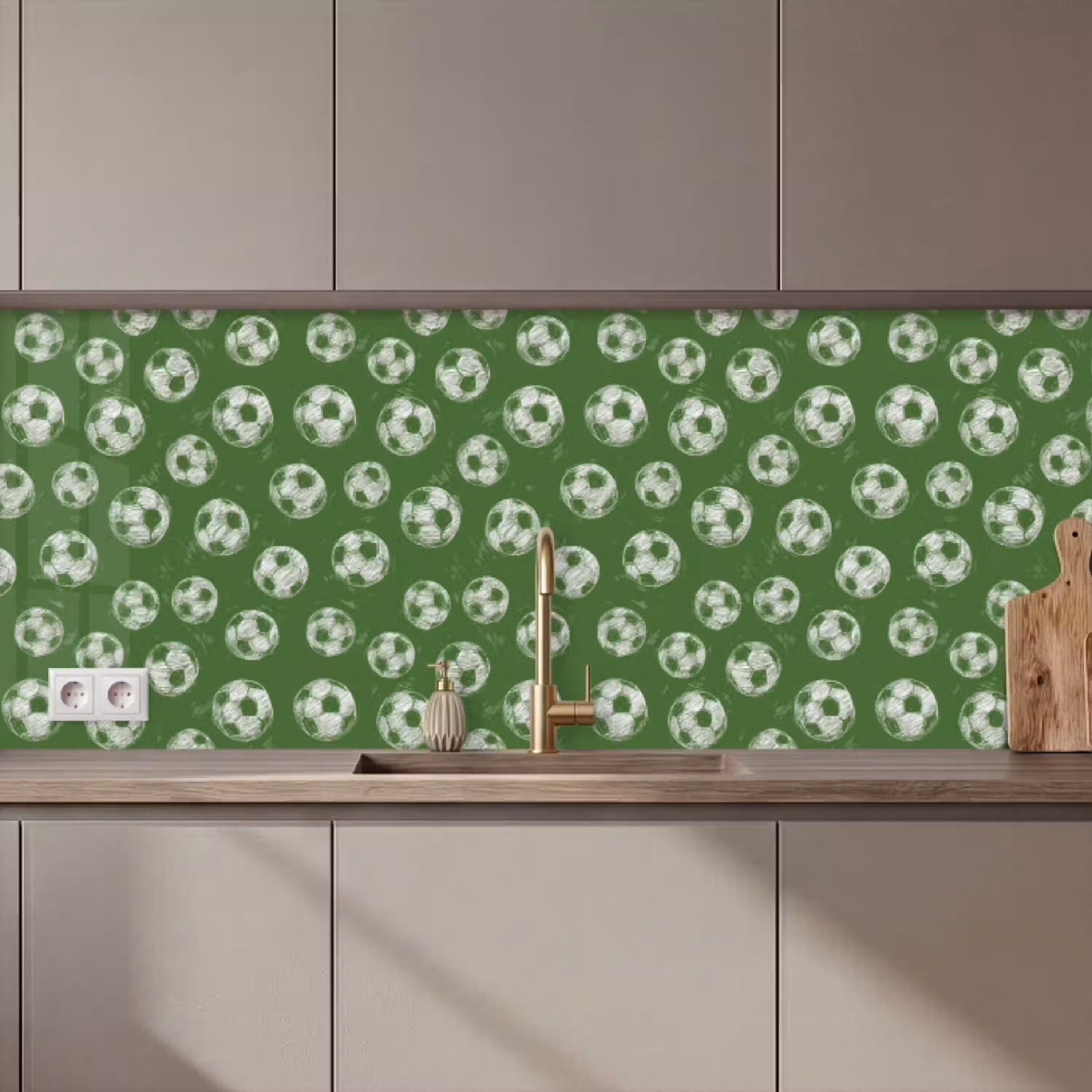 Voetbal - Sport - Groen keuken achterwand 2 middel 871 zz_3dshopping