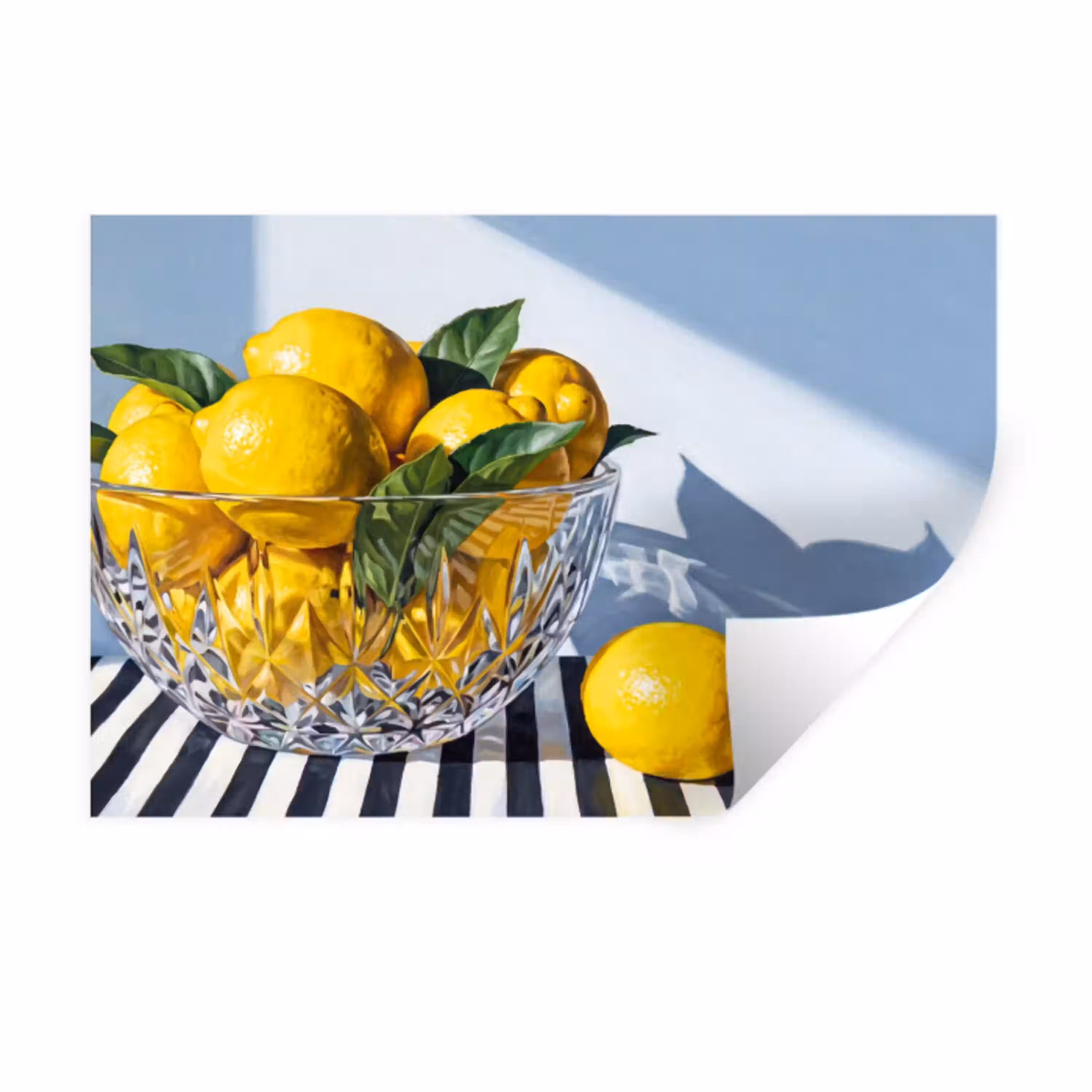 Citroenen - Fruit - Geel Muursticker klein -3d