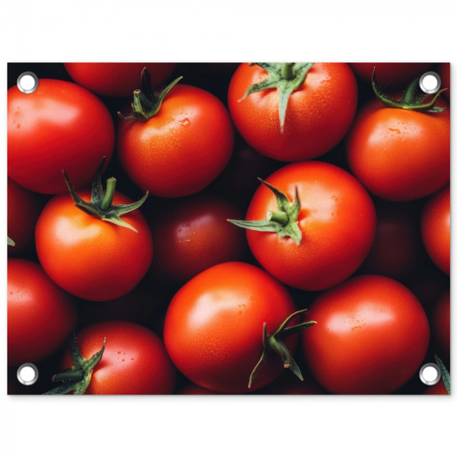 Groente - Rood - Tomaten tuinposter los doek klein -3d