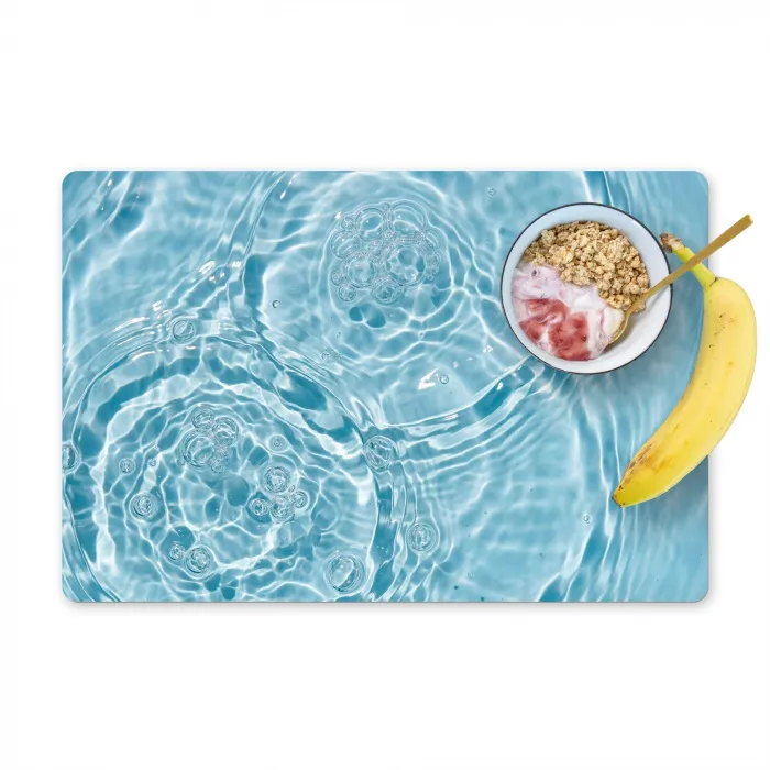 Water - Blauw - bubbels Placemat vinyl groot -zzzproduct_Kitchenyeah-website