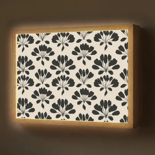 Abstract - Patroon - Zwart Light Box met batterij (Wandlamp) middel 907 -z3d_website