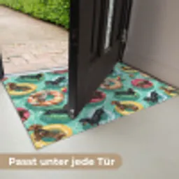 Teckels - Zwembad - Kleurrijk Deurmat klein 898 -USP_DE