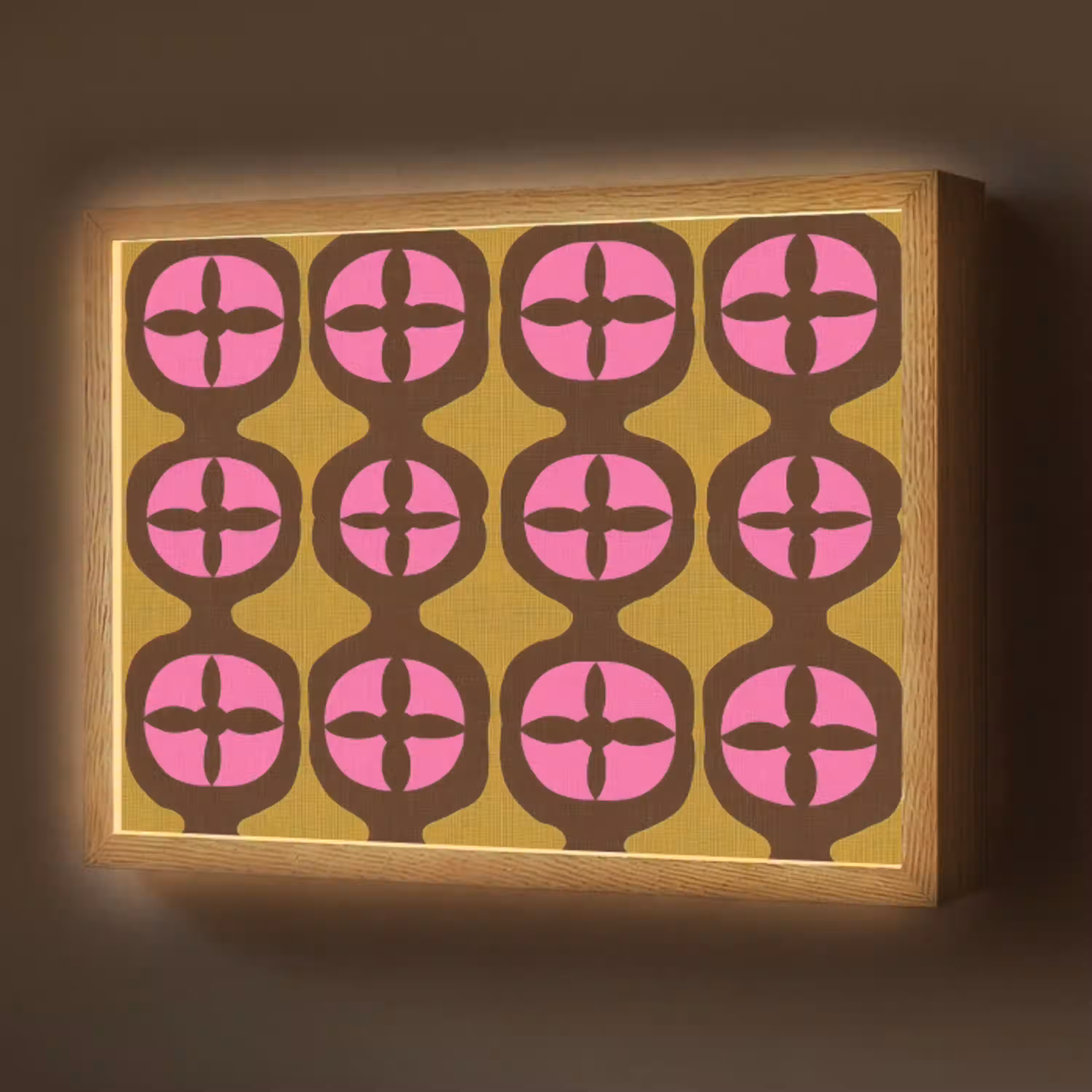 Modern - Patroon - Roze Light Box met batterij (Wandlamp) middel 907 -z3d_website