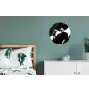 Vrouw - Wijn - Chic Wandcirkel aluminium klein -slaapkamer