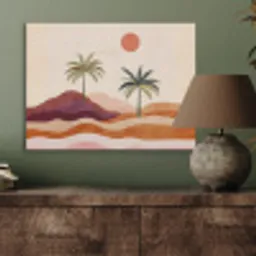 Palmbomen - Abstract - Zon - Heuvels PET vilt klein -sfeer2