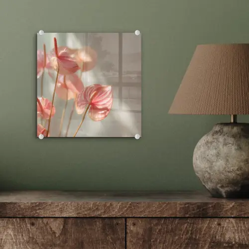 Bloemen - Stelen - Roze - Schaduw plexiglas 5mm klein -sfeer3