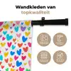 Hartjes - Kleurrijk - Patroon - Levendig Wandkleed katoen klein -sfeer2