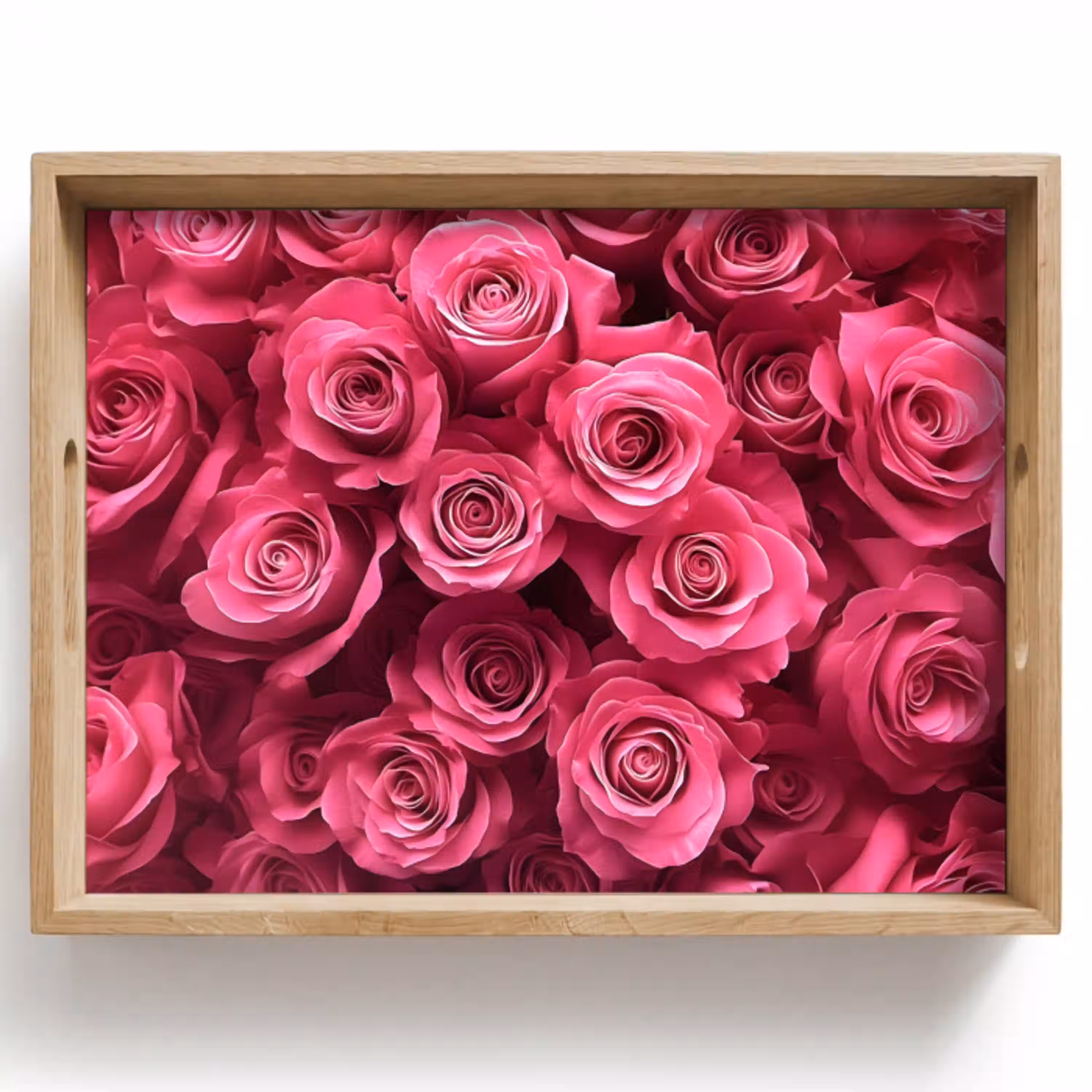 Rozen - Pink - Bloem Dienblad Rechthoek middel -z3d_shopping