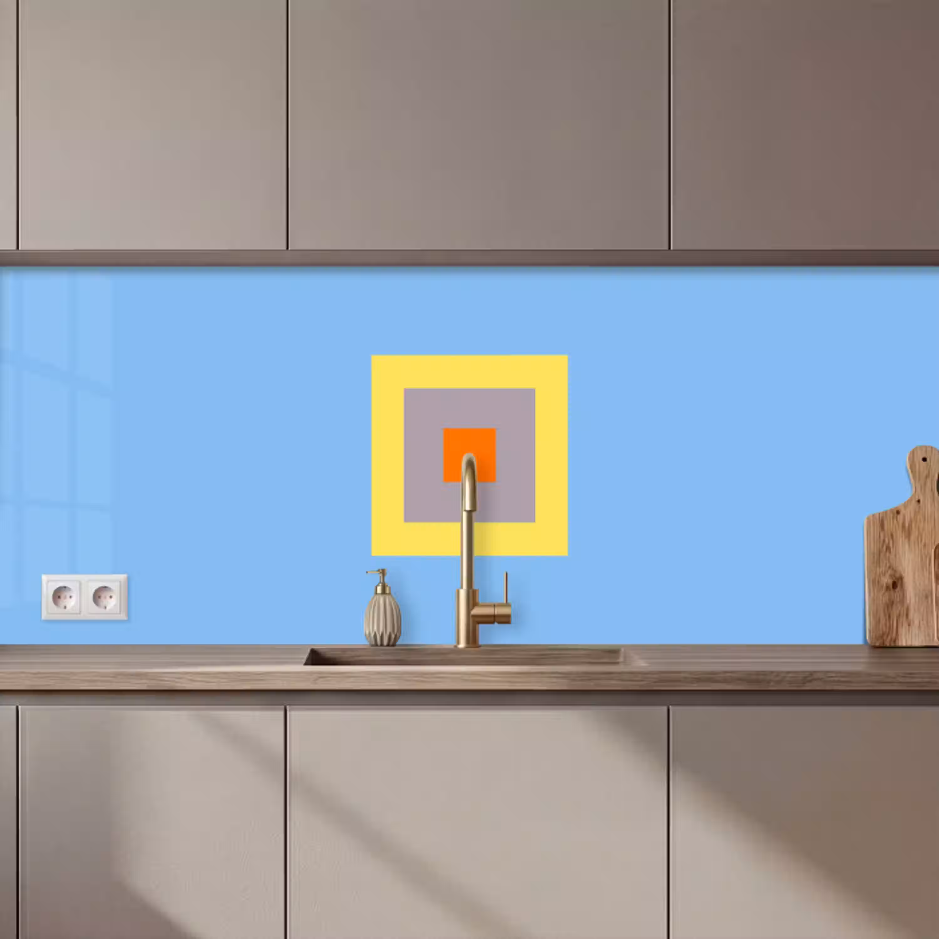 Abstract - Geometrisch - Kleurrijk - Modern - Vormen keuken achterwand 2 middel zz_3dshopping