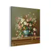 Vaas - Pastel - Kleuren - Bloemen aluminium wit klein -3d