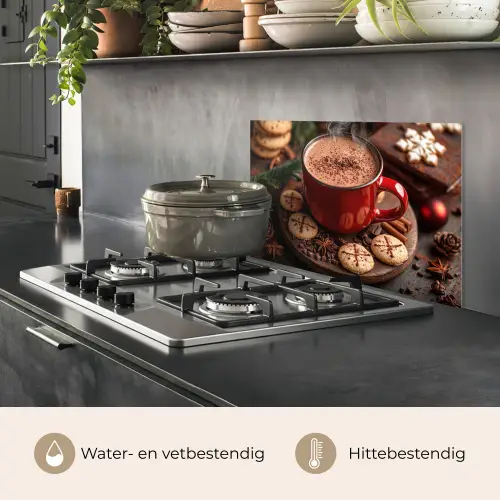Chocolademelk - Mok - Winter - Kerst - Gezelligheid keuken achterwand spatscherm klein -usp_NL