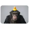 Chimpansee - Badeend - Grijs Badmat klein -3d