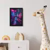 Stad - Neon -  Nacht - Roze - Graffiti fotolijst zwart zonder passe partout klein -usfeer4_kinderkamer