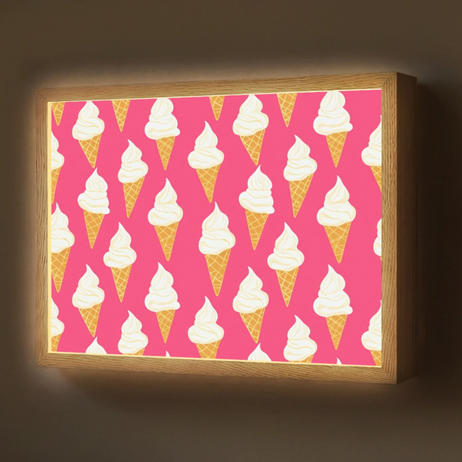 Softijs - Horentje - Roze Light Box met batterij (Wandlamp) middel 907 -z3d_website