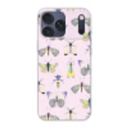 Insecten - Vlinders - Patroon - Roze - Kleurrijk Telefoonhoesje iPhone 17 Pro Max klein -3d