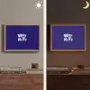 Blauw - Why not - Minimalistisch Light Box met batterij (Wandlamp) middel -sfeer3