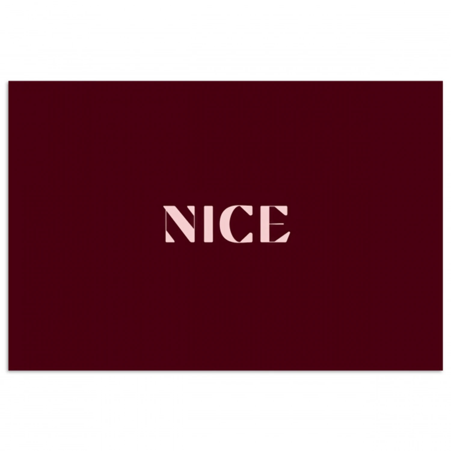 Nice - Bordeaux - Roze poster papier klein -3d
