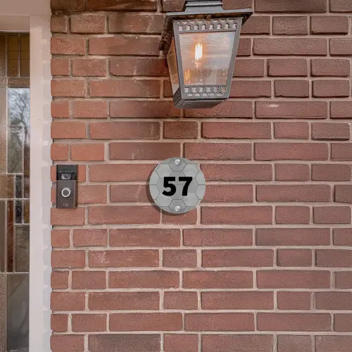 Grijze tegels - Traditioneel Naambord Rond klein -sfeer7-rond-XS